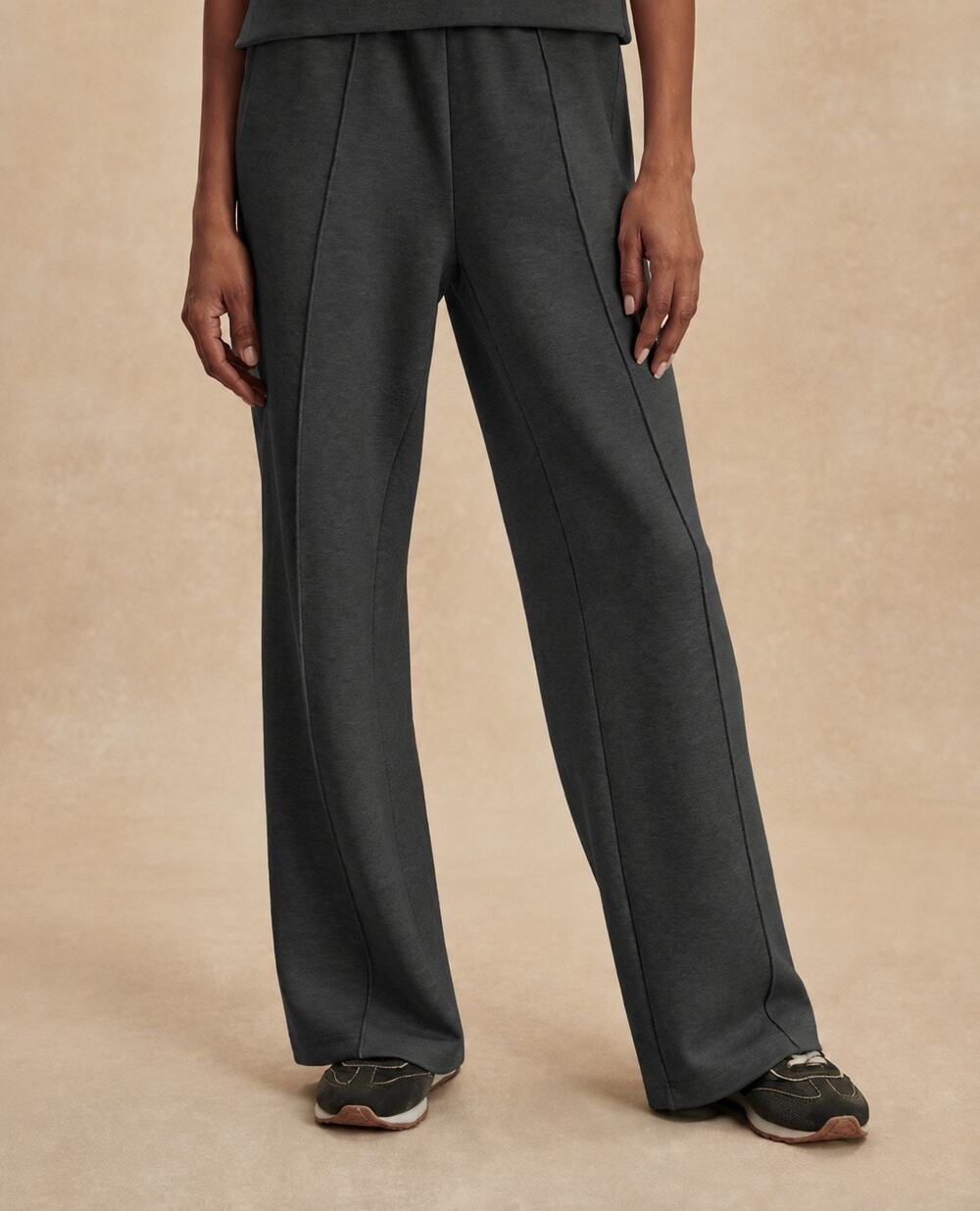 Varley The Wide Leg Pant 28 Doublesoft, Gray/Green, Size M